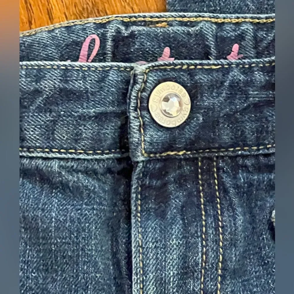 Gymboree size 7 bootcut jeans with rhinestone button